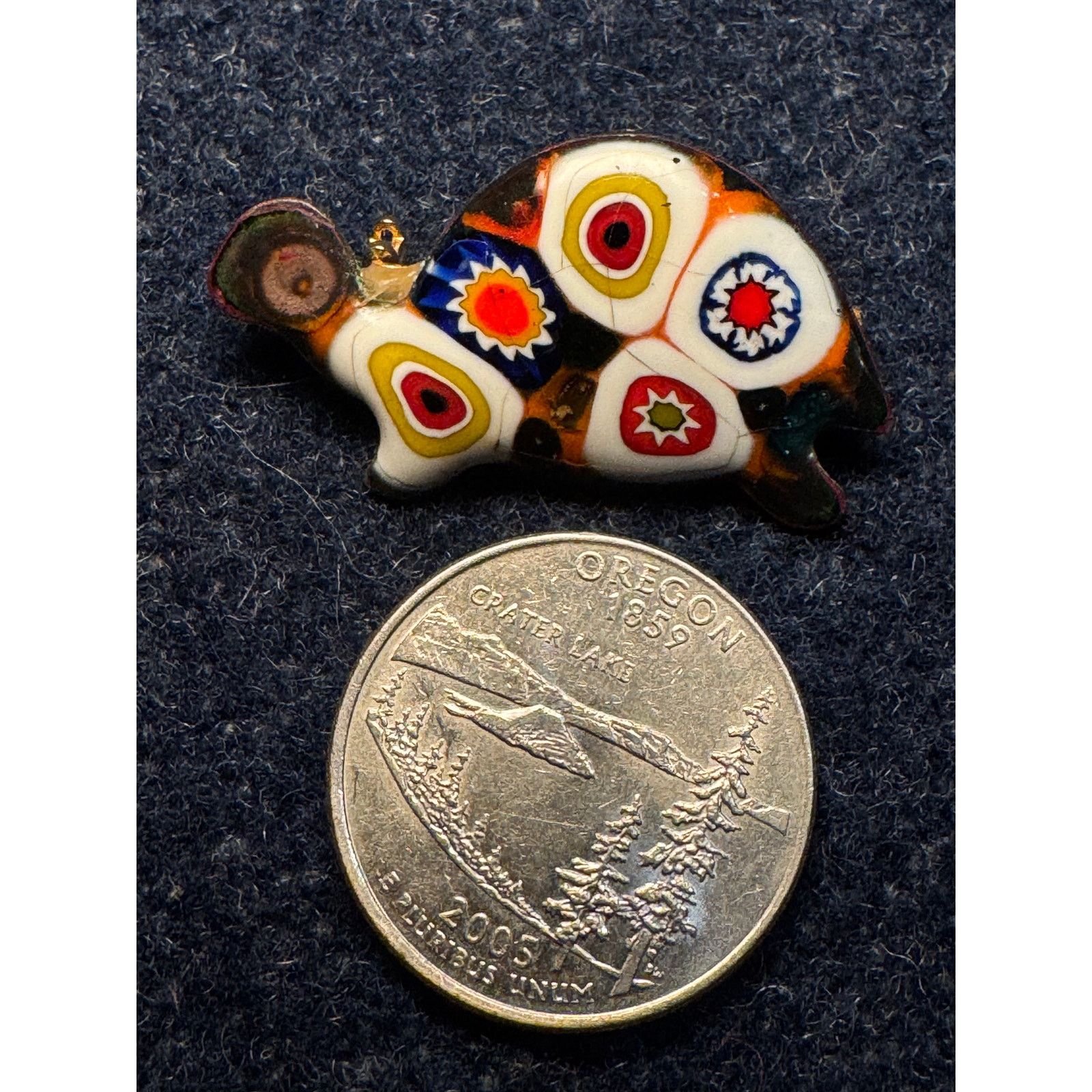 Other Vintage Murano Millefiori Glass Turle Pin/Brooch Size ONE SIZE - 3 Thumbnail