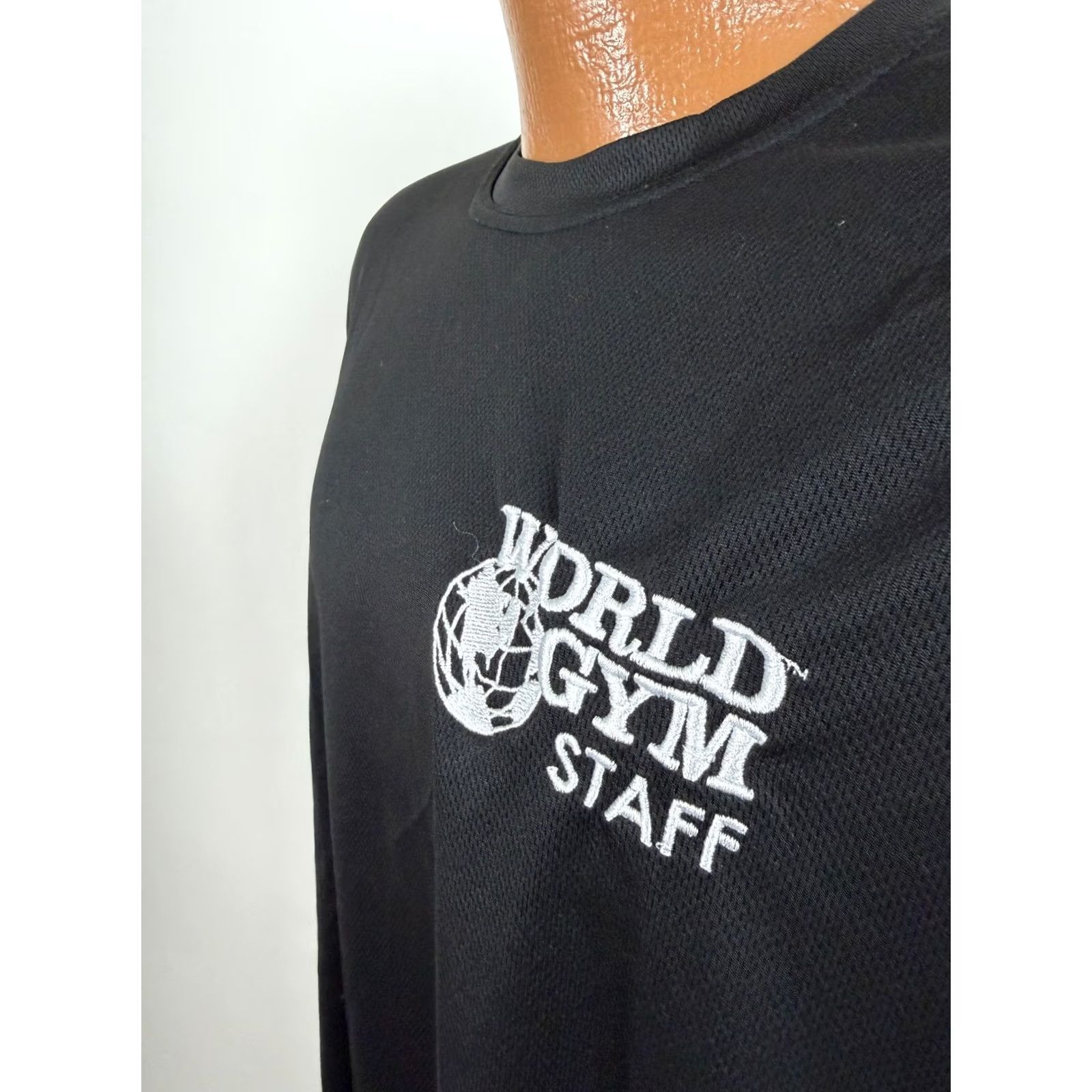 Vintage VINTAGE World Gym Shirt Men Medium Embroidered Logo Stretchy Microfiber USA Made Black Size US M / EU 48-50 / 2 - 4 Thumbnail
