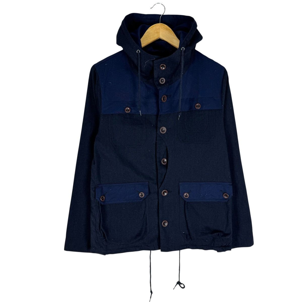 Vintage ☀️HOUSTON HOODIE INDIGO WOOL JACKET Size US M / EU 48-50 / 2 - 1 Thumbnail