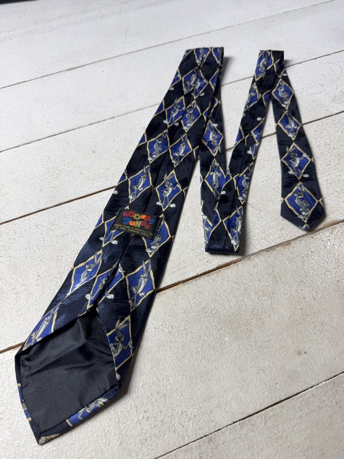 Warner Bros Retro Vintage 1996 USA Looney Tunes Bugs Bunny Novelty Tie Size ONE SIZE - 6 Thumbnail