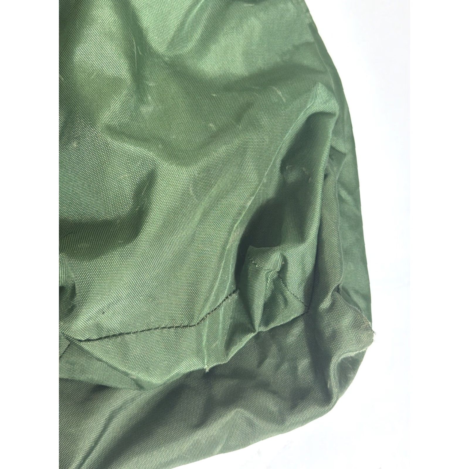 Vintage VINTAGE Backpack Men Small Green Rucksack Nylon Leather Cotton 16x16x4 Mens Green Hiking Bag Size ONE SIZE - 5 Thumbnail