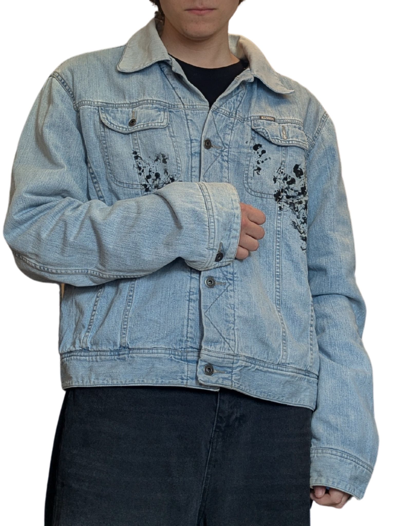 Diesel Vintage Diesel Denim Jacket Distressed Y2K Size US XXL / EU 58 / 5 - 3 Thumbnail