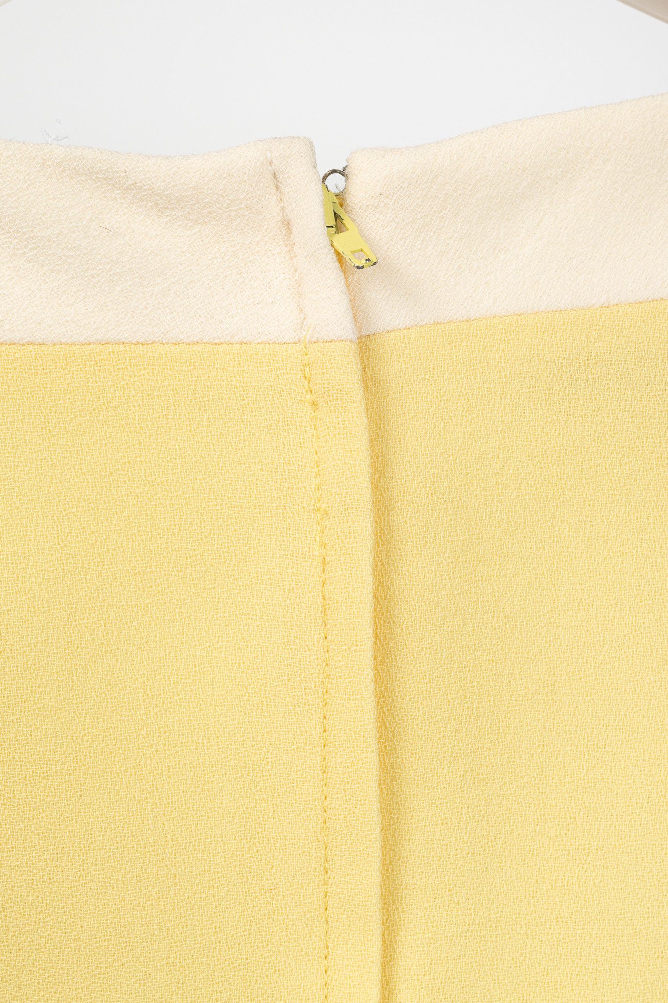 Dolce & Gabbana Yellow Wool-Crepe Stripe Sleeveless Top