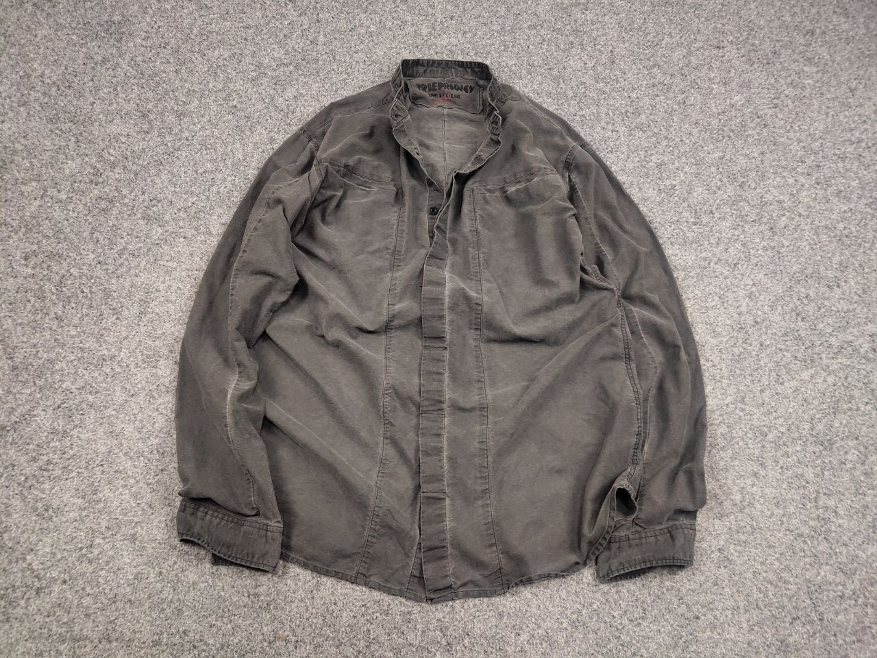 Vintage Trueprodigy Avant Garde Design Garment Dyed Sleeve Shirt Size US L / EU 52-54 / 3 - 2 Thumbnail