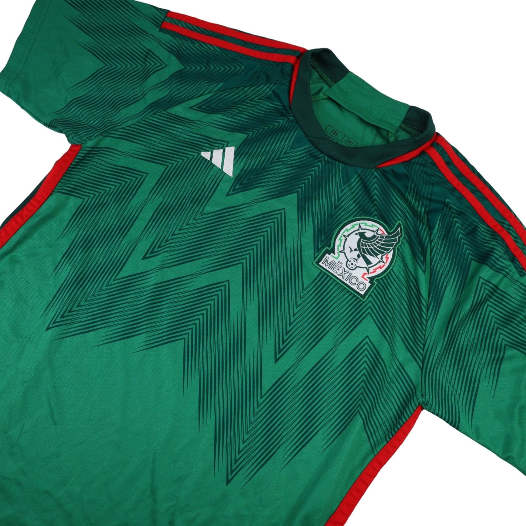 Adidas VINTAGE 2022 Adidas Mexico National Football Team Players Jersey Green Shirts Mens Large Size US L / EU 52-54 / 3 - 2 Thumbnail