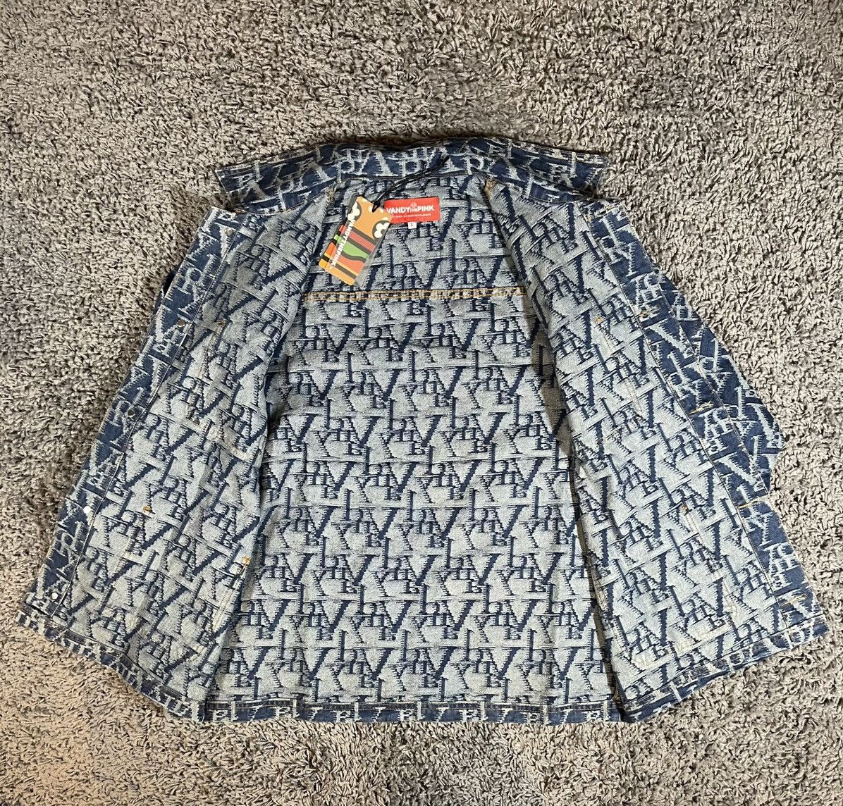 Vandy The Pink Vandy The Pink Monogram Logo Denim Jacket Blue Size US L / EU 52-54 / 3 - 6 Thumbnail