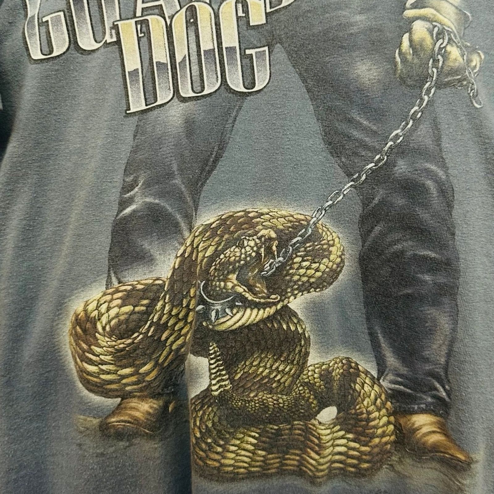 VTG Arizona Guard Dog 3D Rattlesnake T-Shirt USA Western Tee