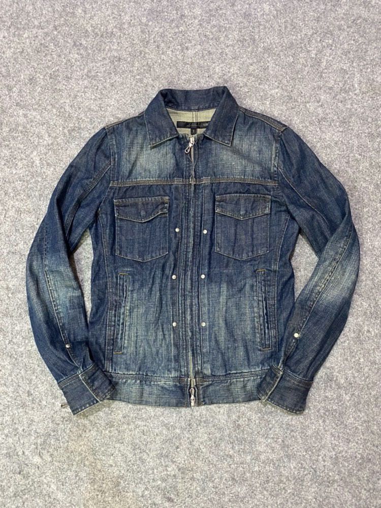 If Six Was Nine Vintage Shclussel Japan Bondage Denim Jacket Size US M / EU 48-50 / 2 - 7 Thumbnail