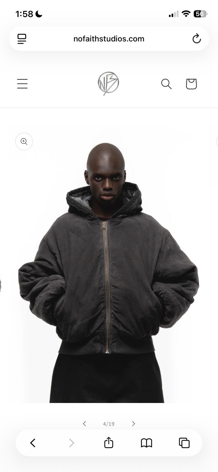 No Faith Studios No Faith Studios Reversible Onyx bomber jacket Size L Size US L / EU 52-54 / 3 - 13 Thumbnail