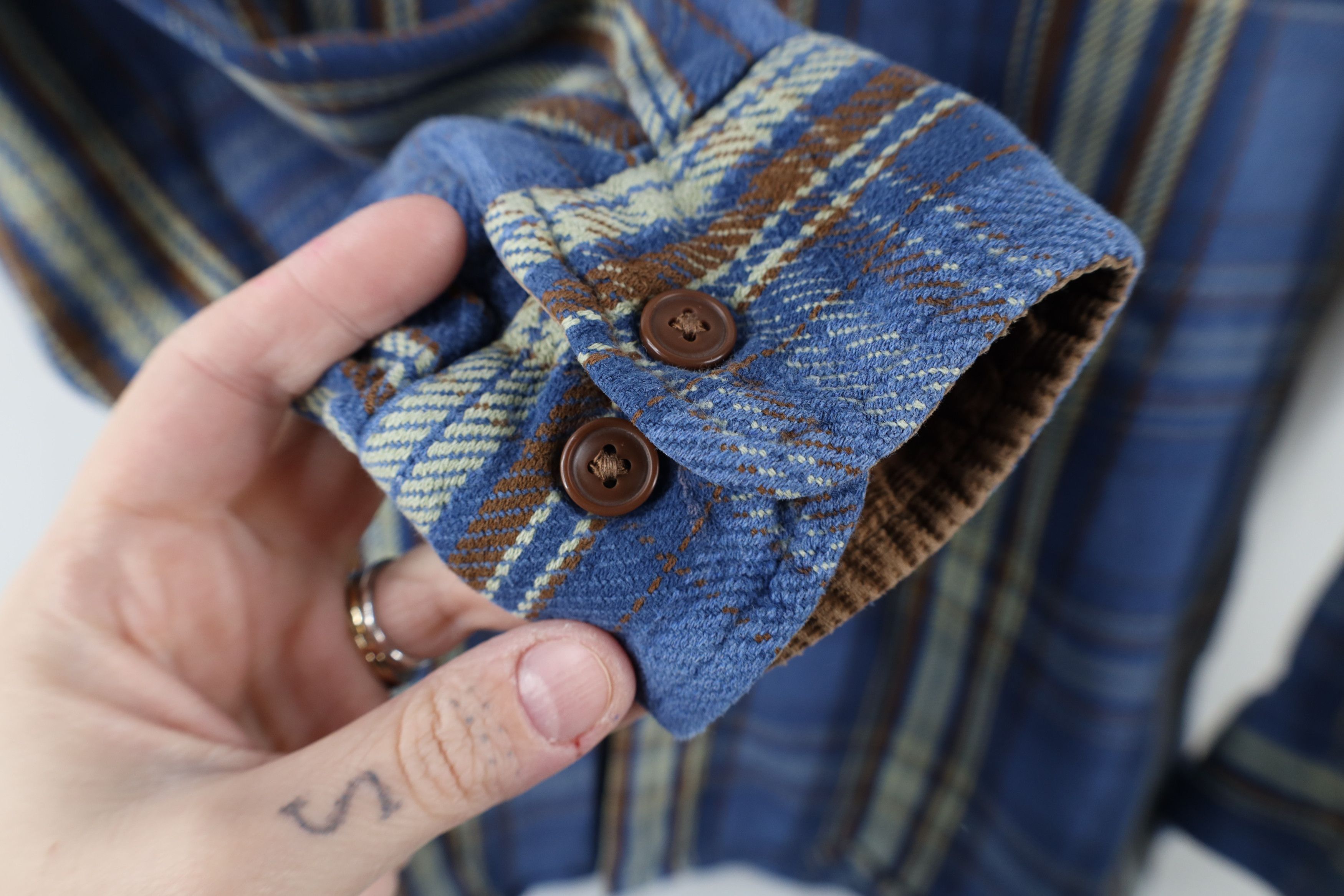 Vintage Vintage 90s Streetwear Heavyweight Flannel Button Shirt Size US M / EU 48-50 / 2 - 5 Thumbnail