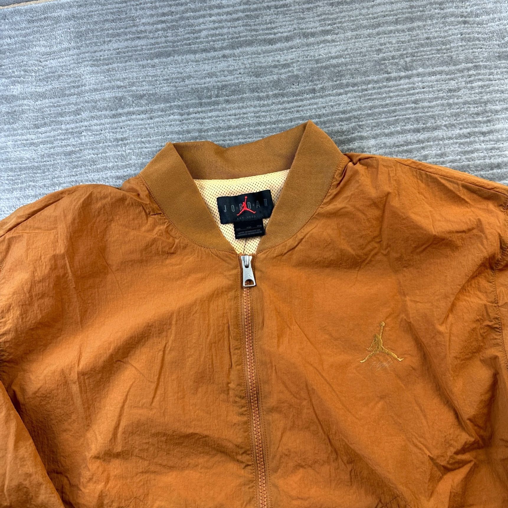 Jordan Brand Jordan Jacket Mens 2XL Orange Renegade Essentials Lightweight Bomber Windbreaker Size US XXL / EU 58 / 5 - 4 Thumbnail
