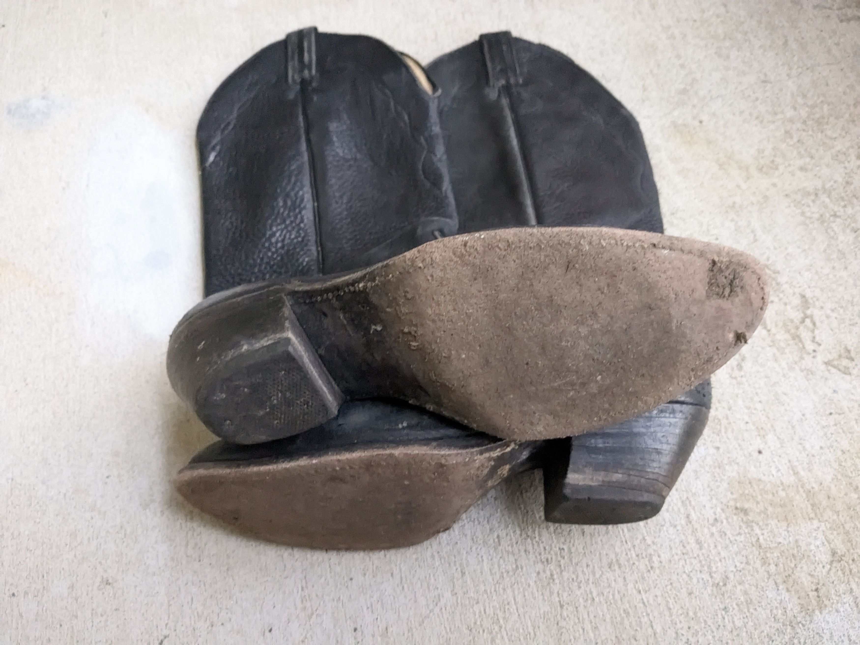 Other Vintage Abilene Cowboy Boots Black 8.5 Leather USA Size US 8.5 / EU 41-42 - 11 Thumbnail