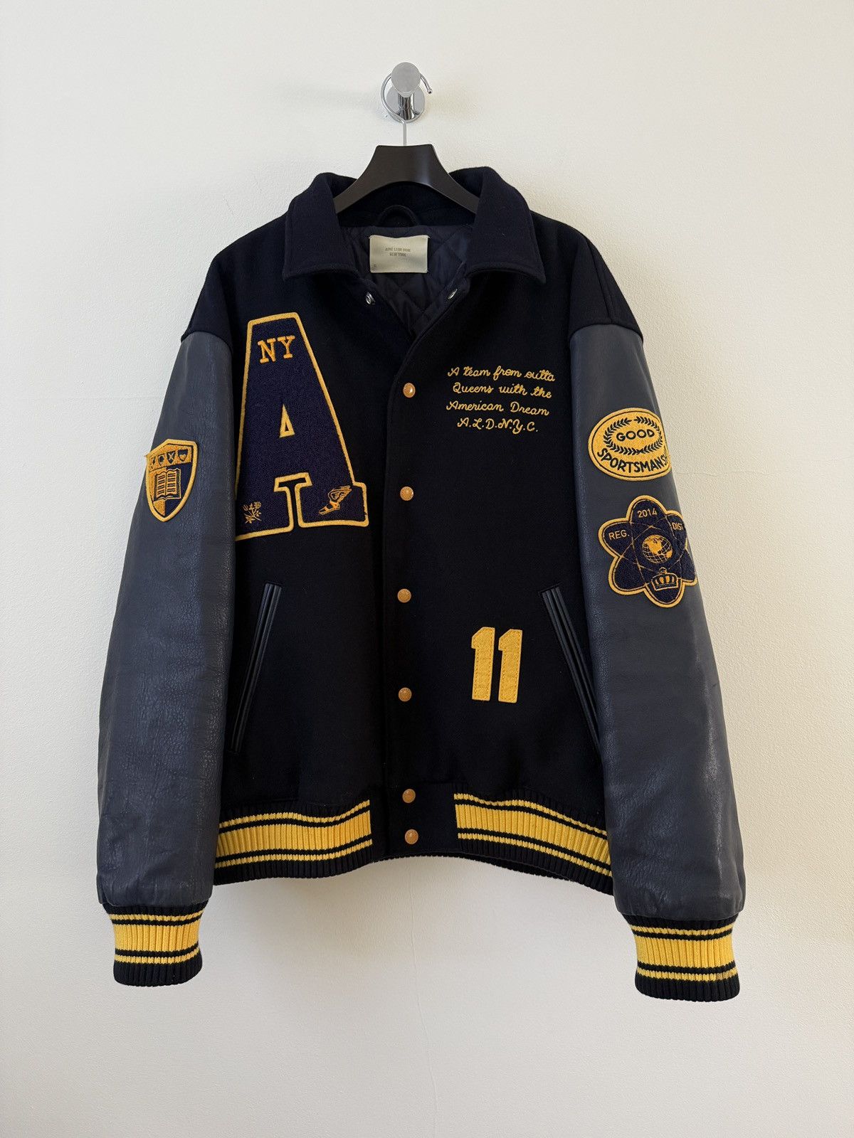 Aime Leon Dore Aime Leon Dore Navy Collegiate Popover Jacket | Grailed
