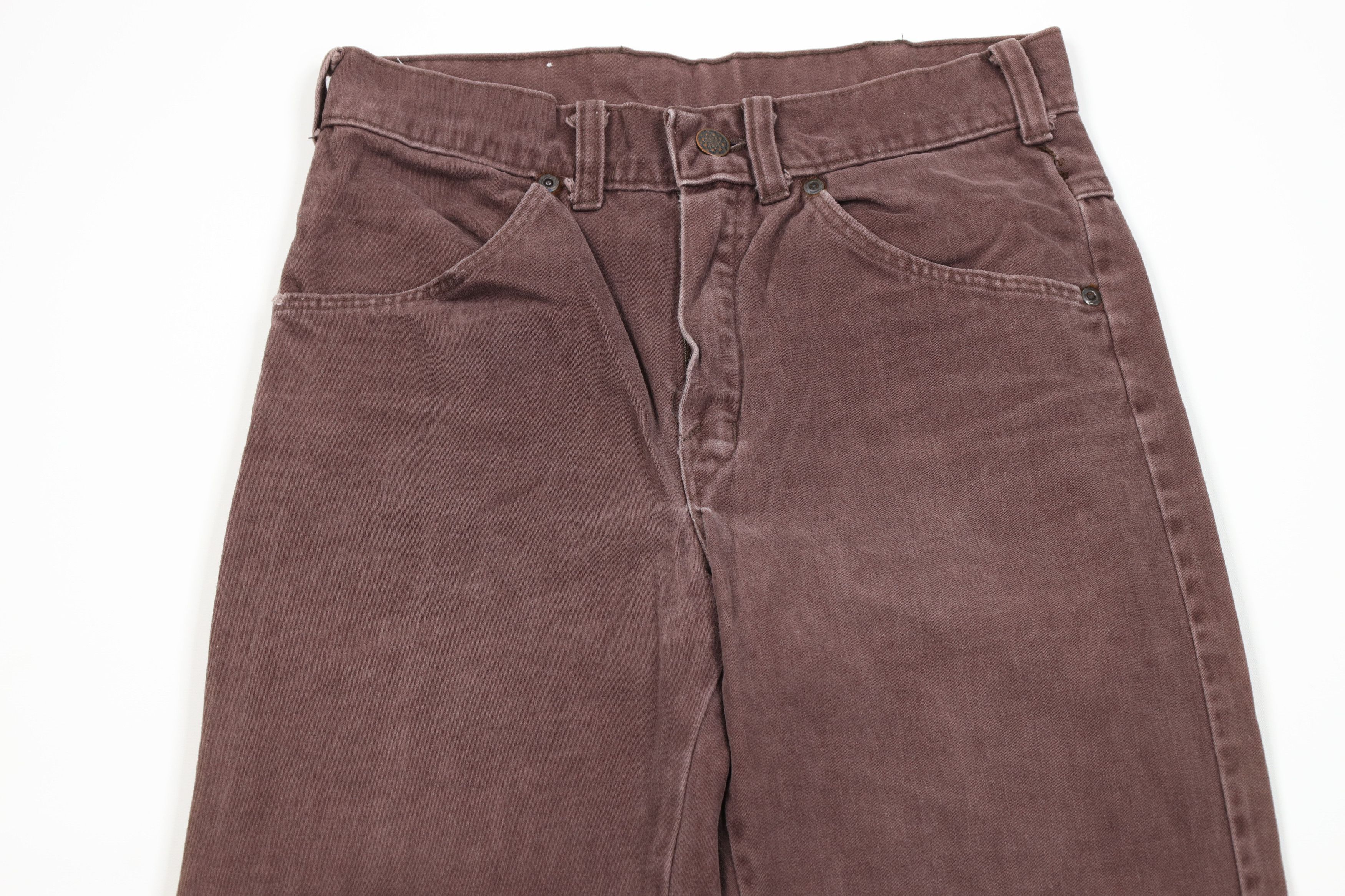 Vintage Vintage 70s Streetwear Cloth Moleskin Jeans Brown USA Size US 28 / EU 44 - 2 Thumbnail