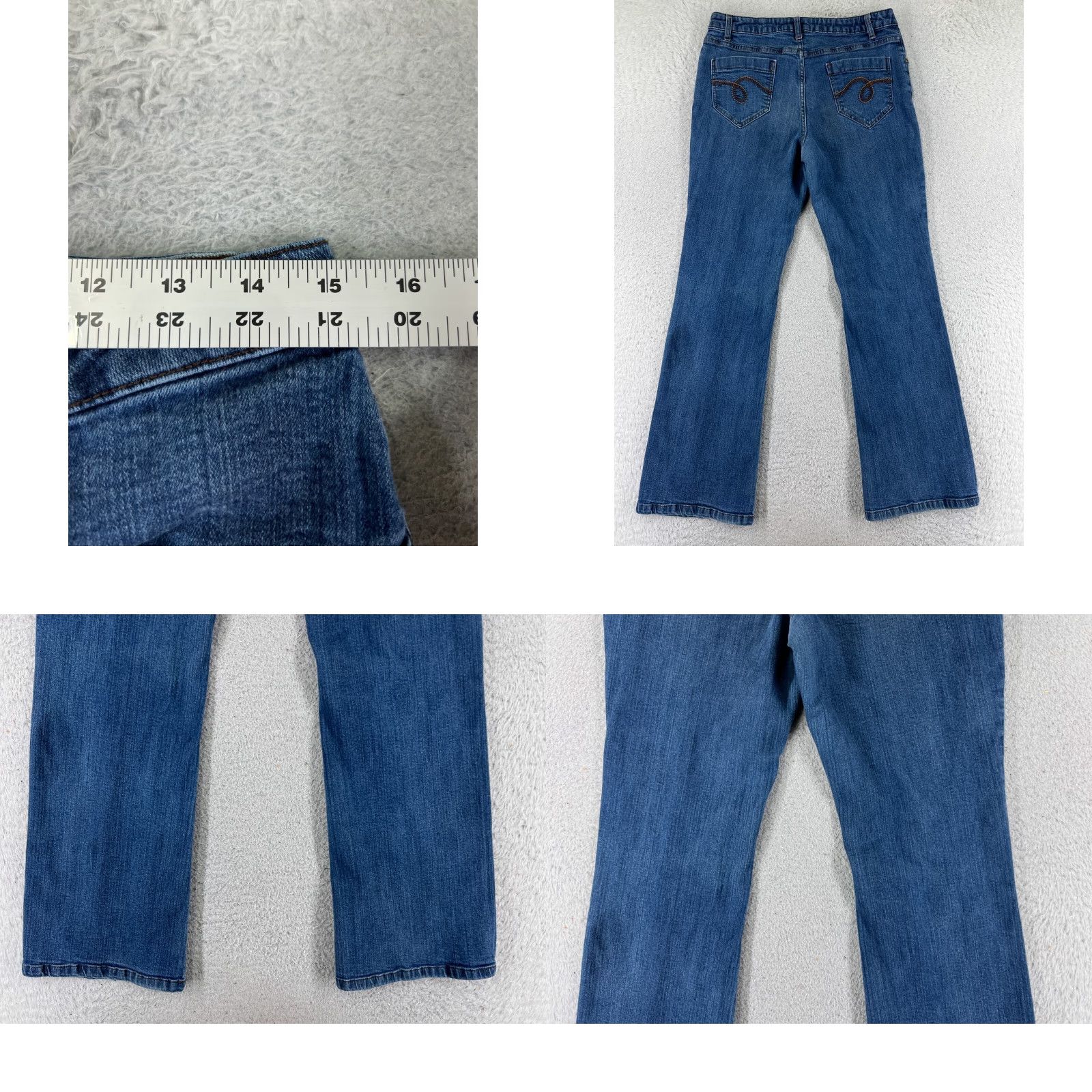 Vintage Smiths Jeans Women Jeans Bootcut Mid Rise 29x29 Blue Denim Cotton Blend 10 Regular 5-Pocket Size 32" / US 10 / IT 46 - 9 Thumbnail