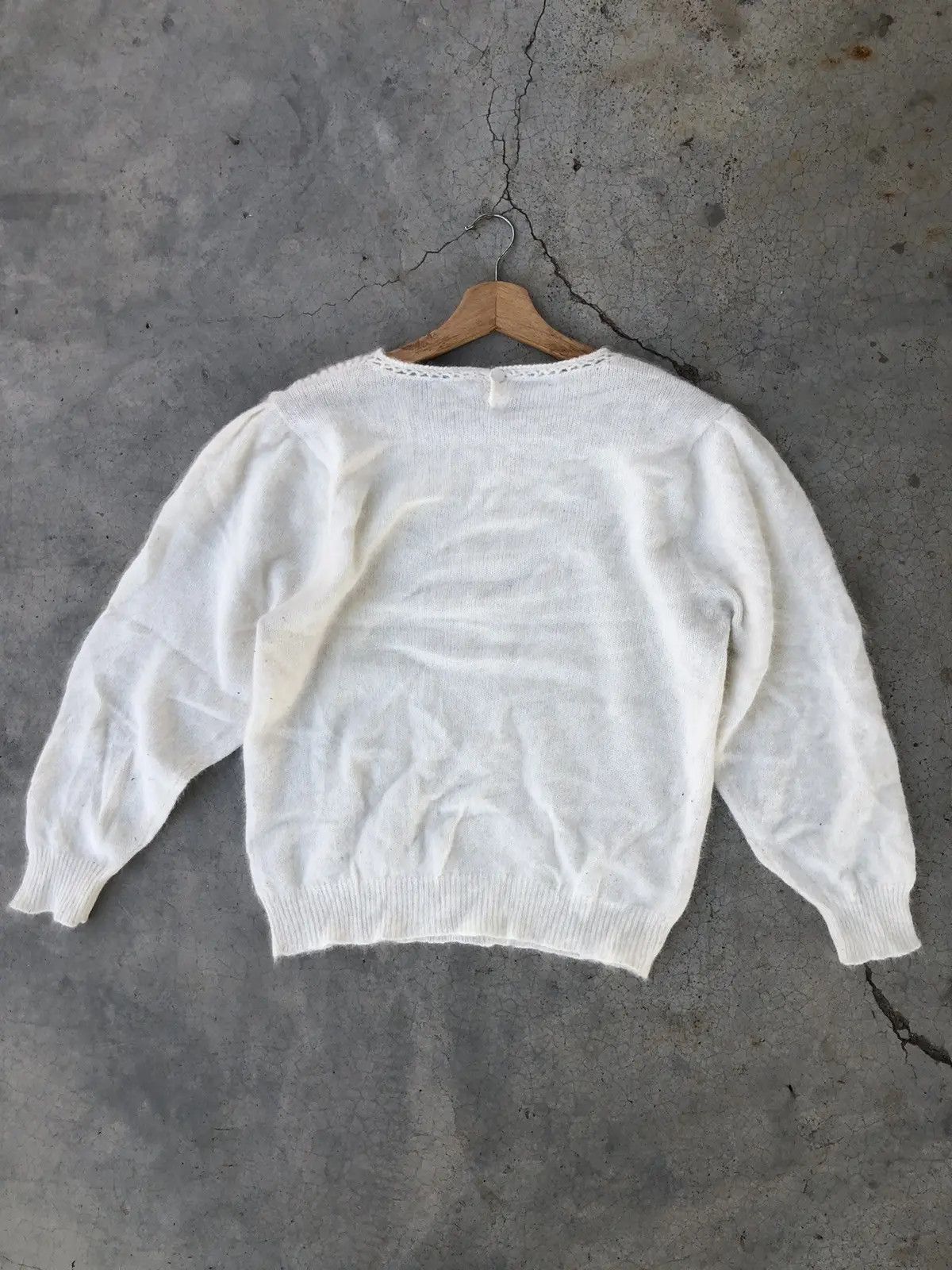 Aran Isles Knitwear Japanesebrand White Milk Knitsweater Fleece Size US L / EU 52-54 / 3 - 8 Thumbnail