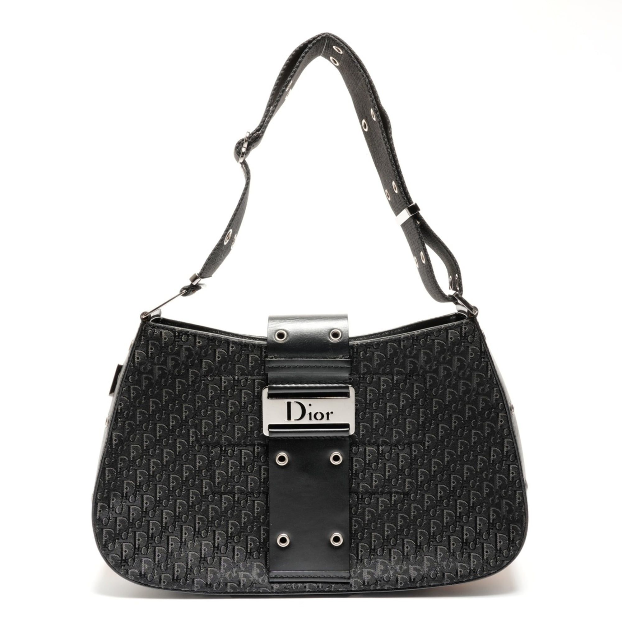 Dior Christian Dior Canvas Street Chic Trotter Shoulder Bag, Black, WS26796 Size ONE SIZE - 1 Thumbnail