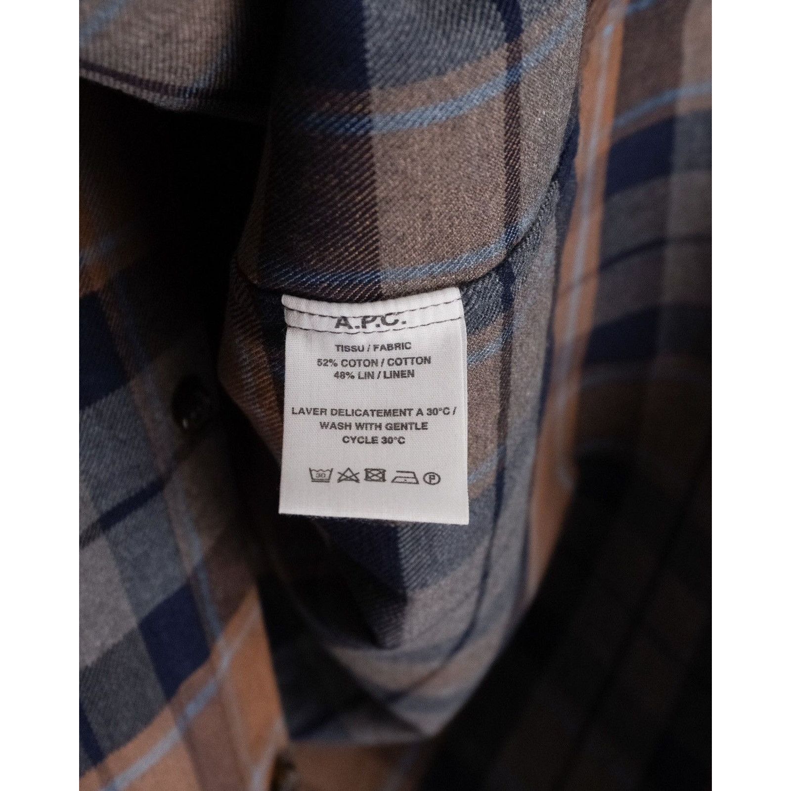A.P.C. Vintage apc check plaid flannel linen long sleeve shirt Size US M / EU 48-50 / 2 - 8 Thumbnail