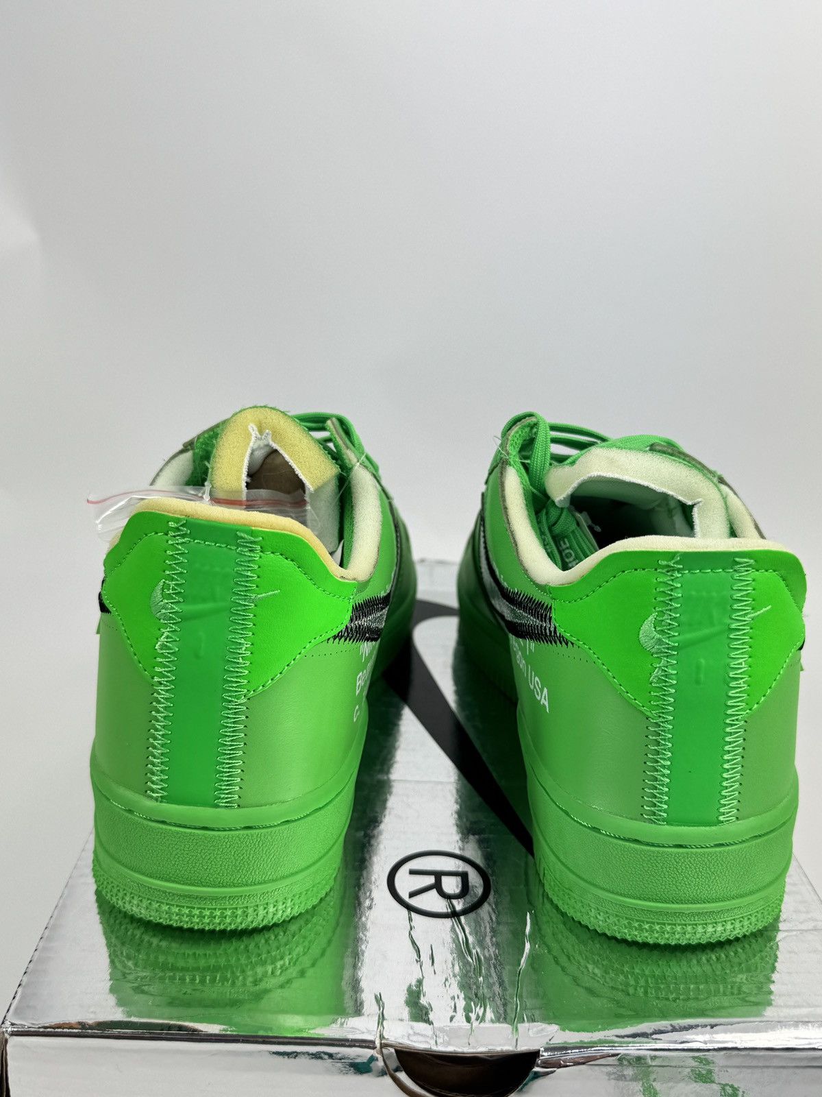Nike VIRGIL ABLOH NIKE AIR FORCE 1 x OFF WHITE BROOKLYN SNEAKERS Size US 10 / EU 43 - 4 Thumbnail