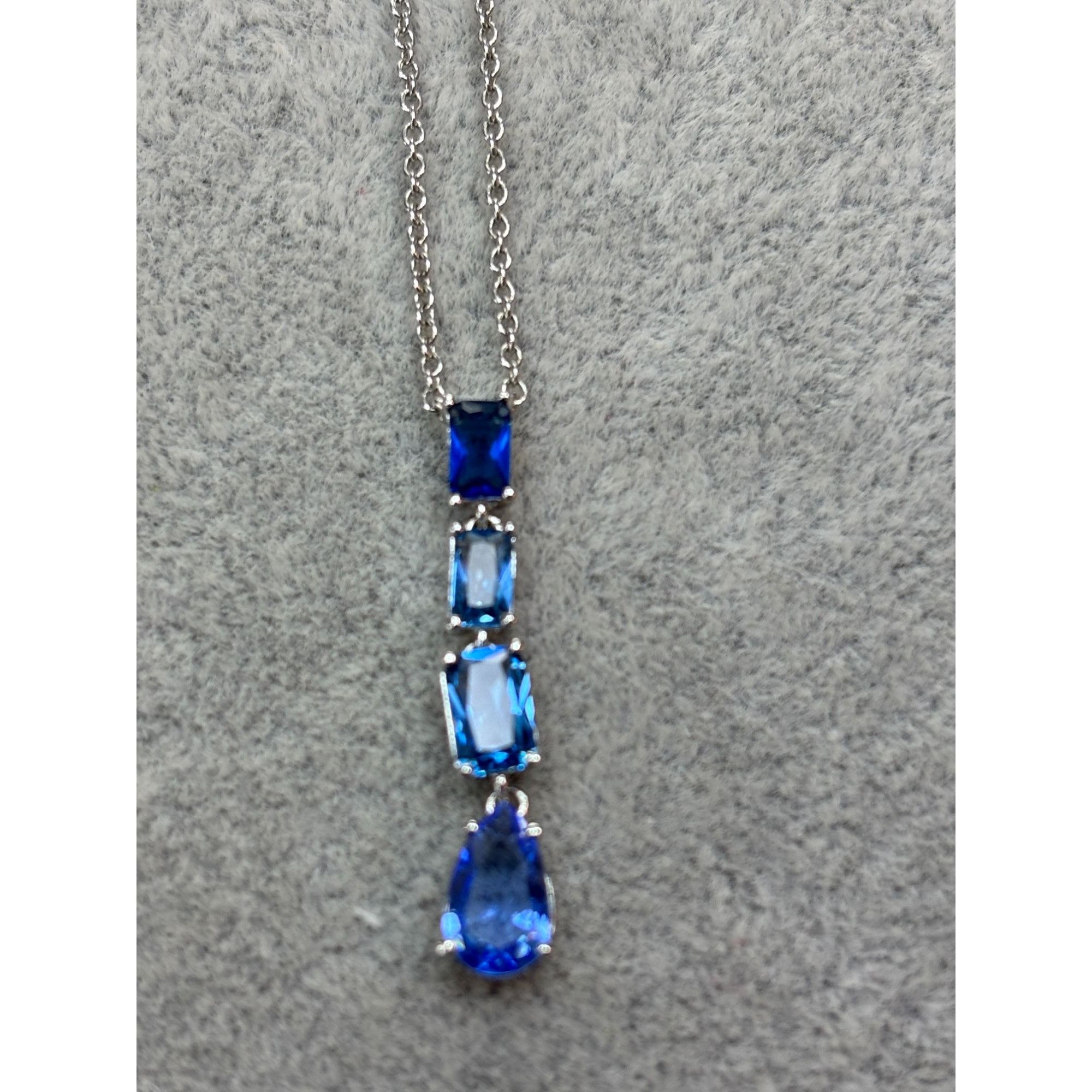 Other Blue Cubic Zirconia Sapphire Drop Pendant Elliot Danori Size ONE SIZE - 2 Thumbnail