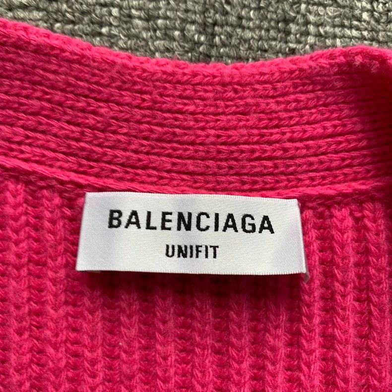 Balenciaga Balenciaga Pink V-neck wool knit cardigan jacket Size M / US 6-8 / IT 42-44 - 6 Thumbnail