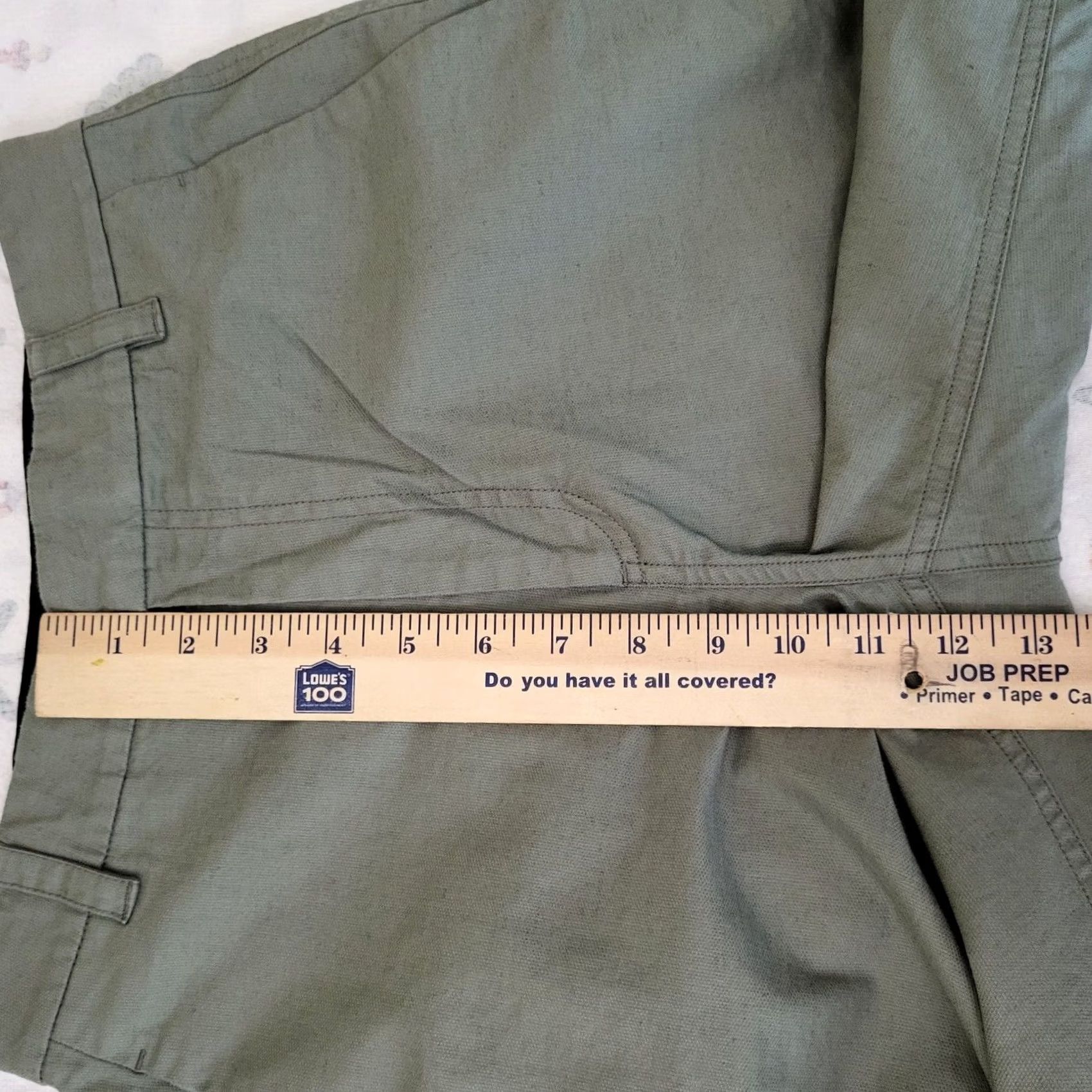 Vintage The SCRIPT Pants Women Grassy Green Size 4 Casual Work Straight Front Cotton Linen Elastane Modern 90s Outdoor Mens Womens Size 27" / US 4 / IT 40 - 6 Thumbnail
