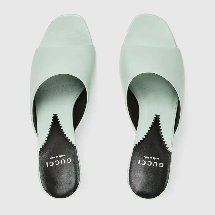 Gucci o1s1wg110225 Interlocking G Heel Sandals in Light Green Size US 9.5 / IT 39.5 - 5 Thumbnail