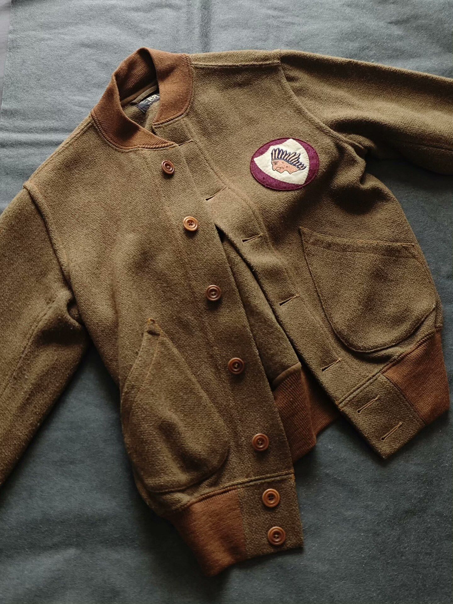 RRL Ralph Lauren RRL Indian Logo Wool Jacket Size US S / EU 44-46 / 1 - 1 Thumbnail