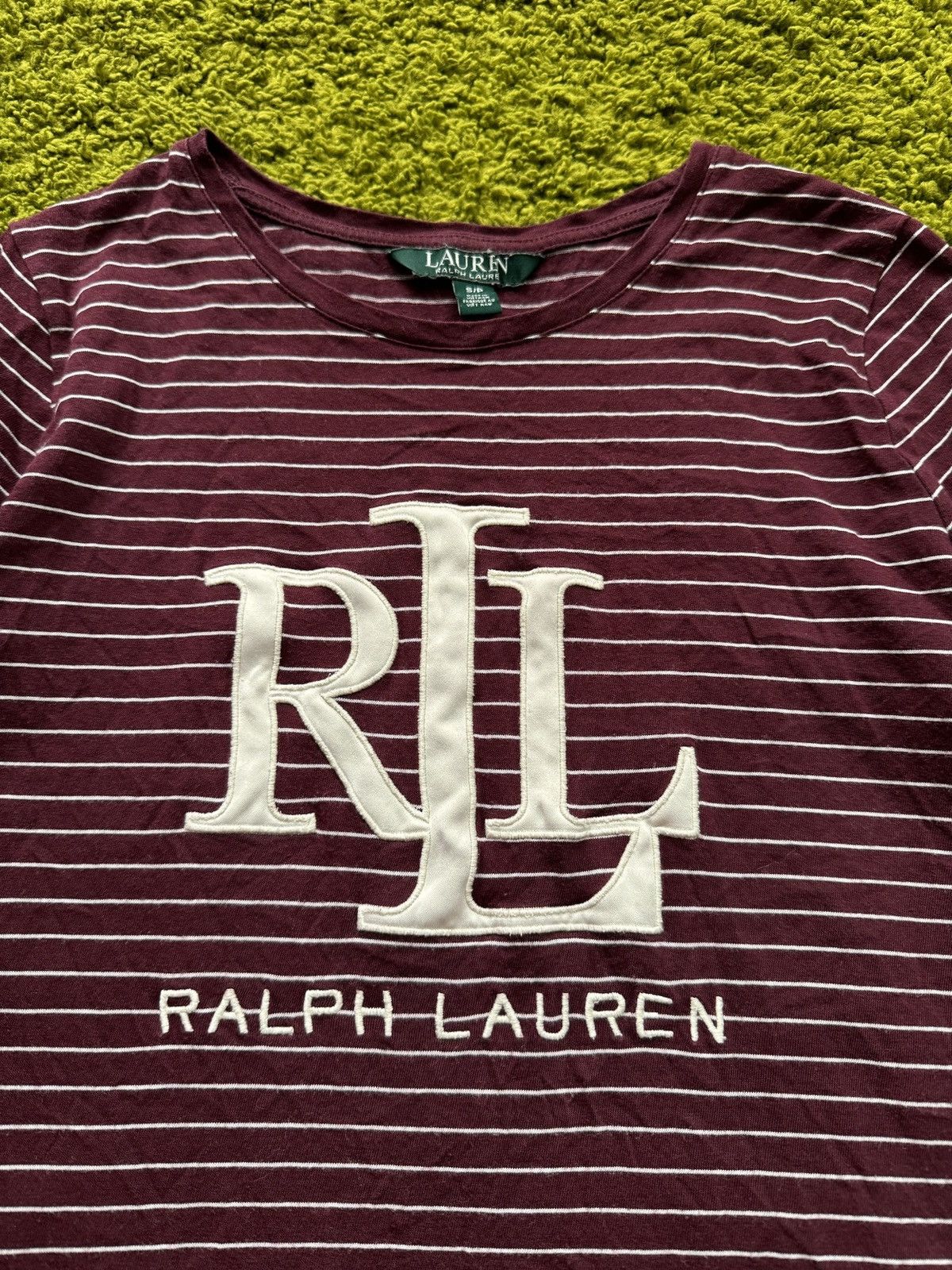 Lauren Ralph Lauren × Polo Ralph Lauren × Ralph Lauren Lauren Ralph Lauren striped big logo t-shirt Size S / US 4 / IT 40 - 3 Thumbnail