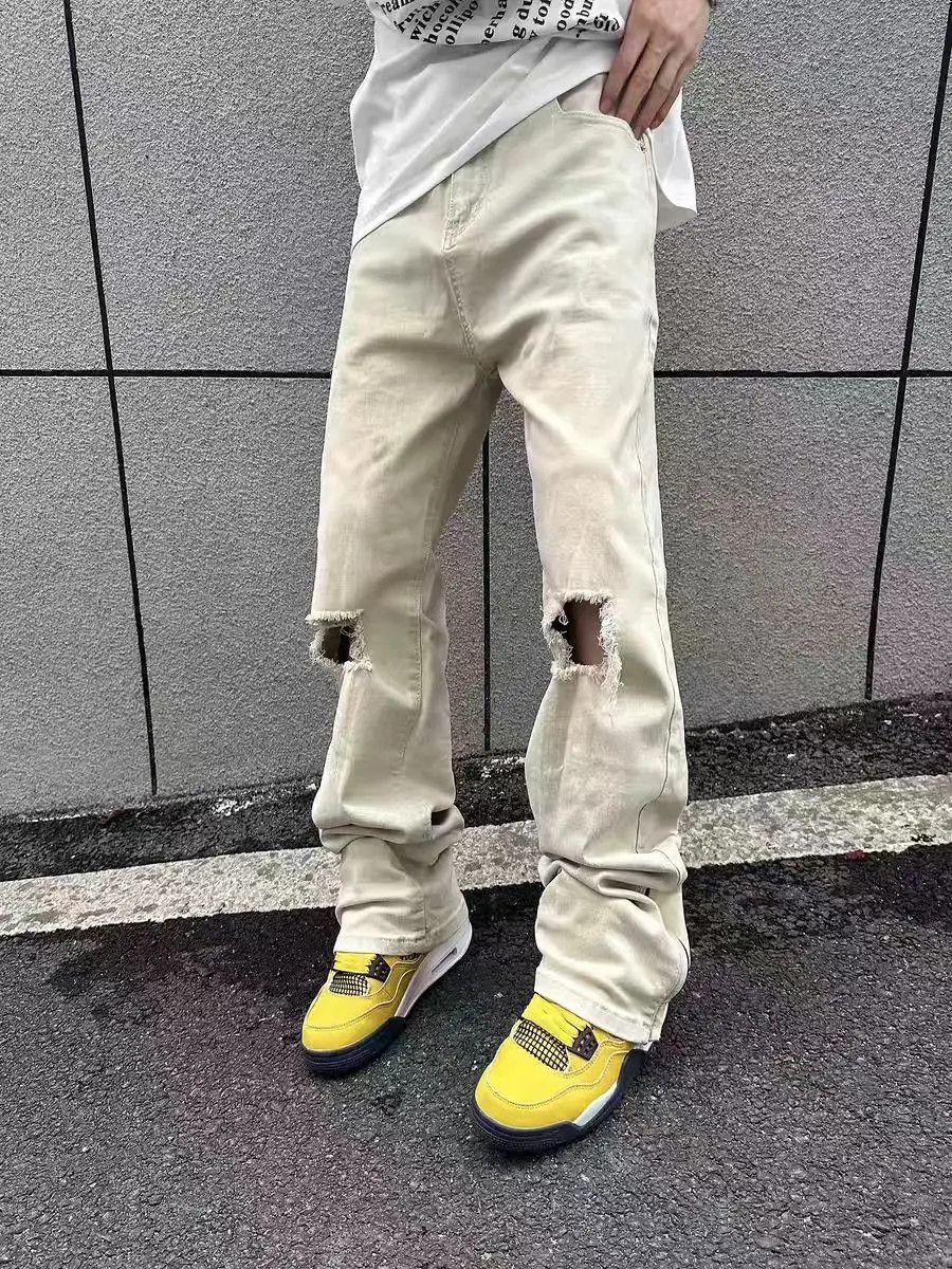 Japanese Brand Vintage high street ripped side zip washed Y2K jeans Size US 32 / EU 48 - 2 Thumbnail