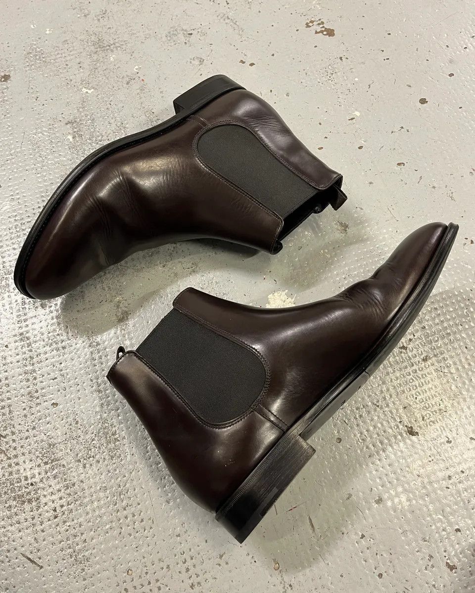 Prada Prada Brown Leather Chelsea Boots Size US 8 / EU 41 - 3 Thumbnail