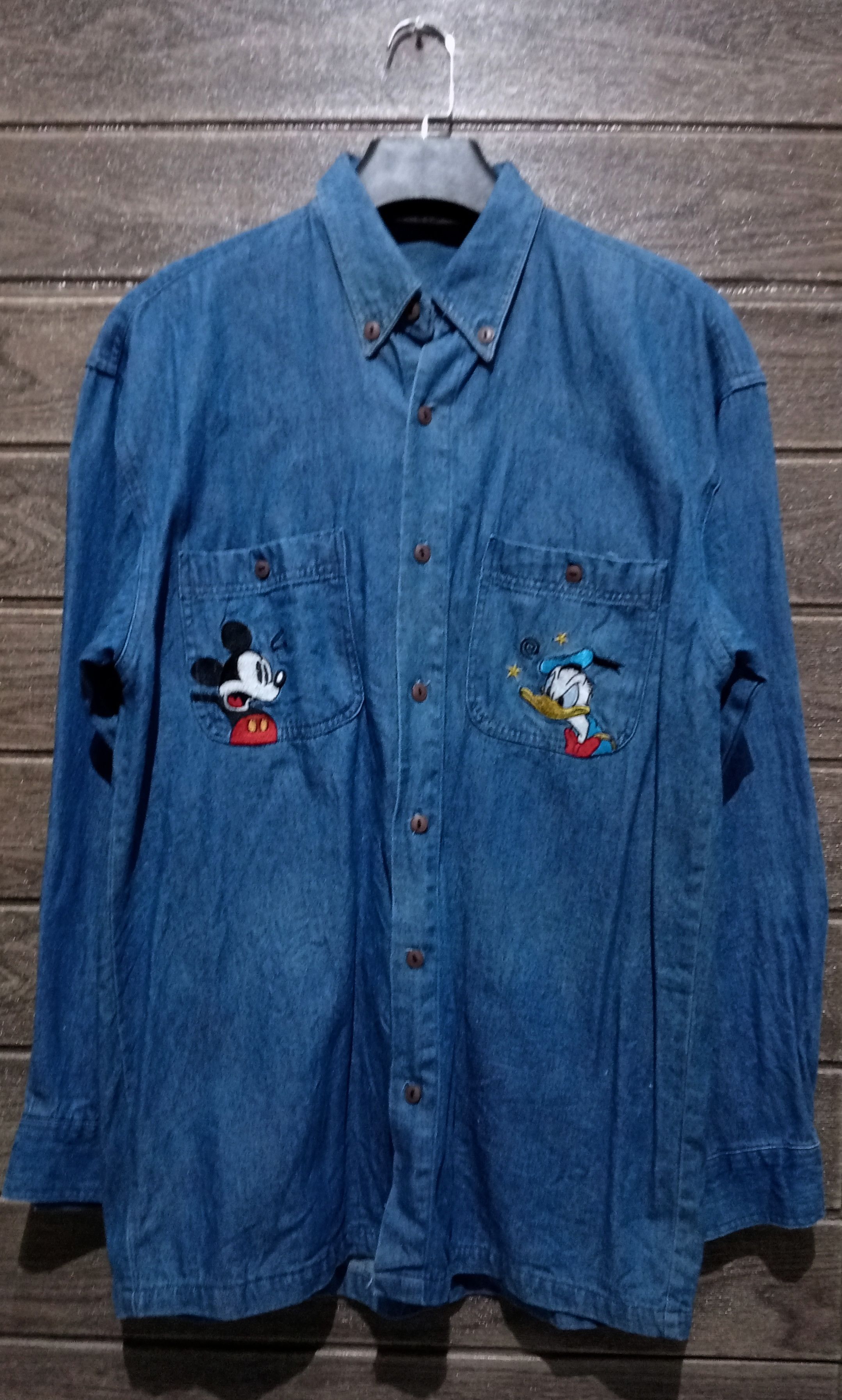 Mickey & Co. Vintage '90s Embroidery Mickey & Co. Button Down L/S Shirts Size US L / EU 52-54 / 3 - 1 Thumbnail