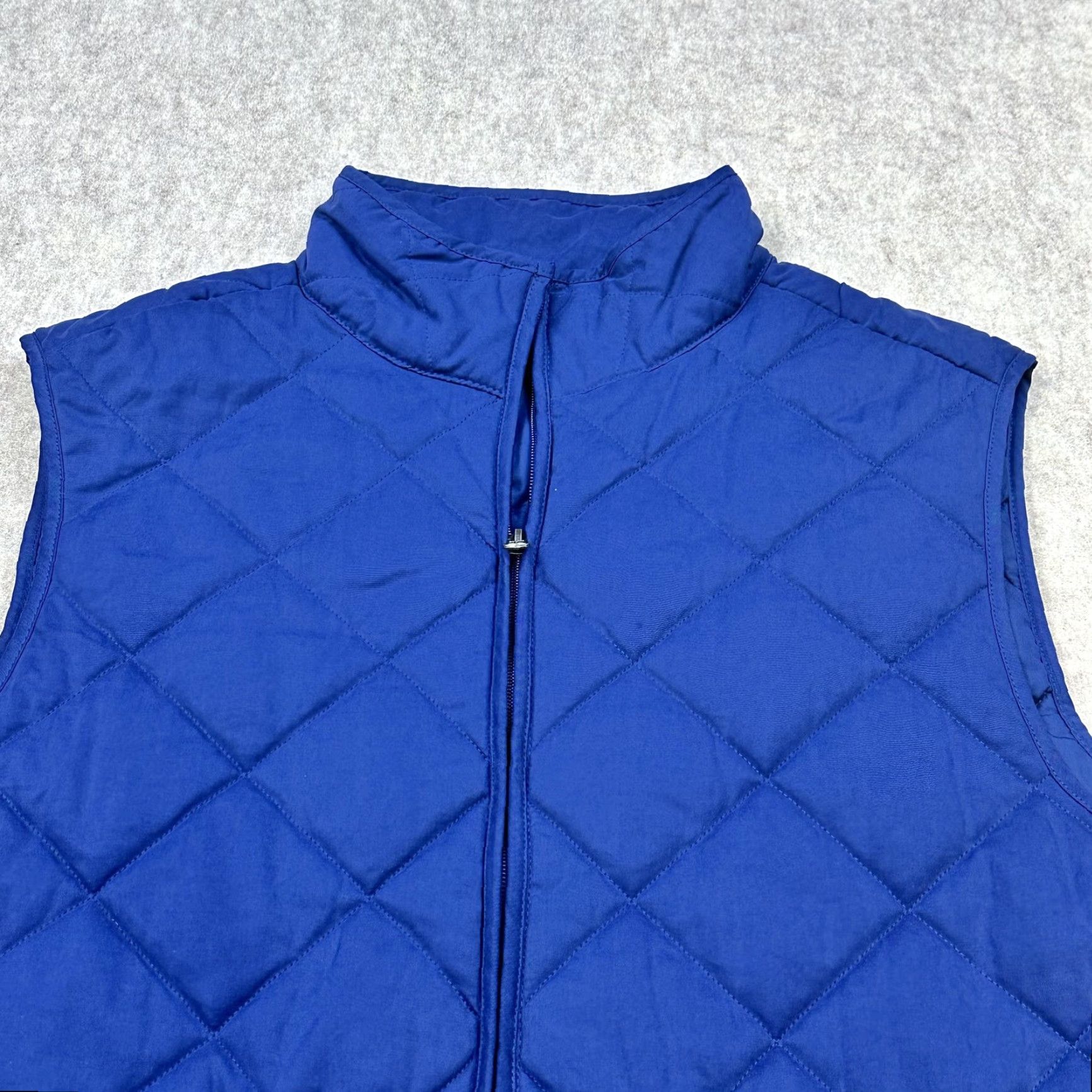 Vintage Crown & Ivy Vest Women Medium Blue Quilted Full Zip Stand Collar Pockets Outdoor Size M / US 6-8 / IT 42-44 - 2 Thumbnail