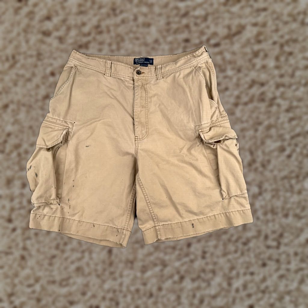 Polo Ralph Lauren Polo Ralph Lauren Shorts Men 36 Beige 100% Cotton Twill Cargo Hiking 36x10 Mens Size US M / EU 48-50 / 2 - 1 Thumbnail