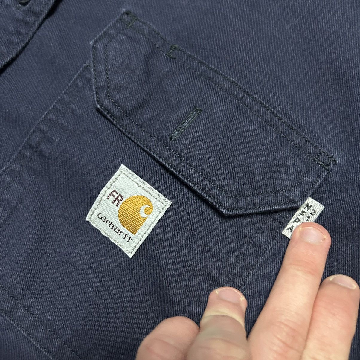 Carhartt Wip Vintage Carhartt Wip Patch Logo workwear button denim shirt Size US XL / EU 56 / 4 - 4 Thumbnail