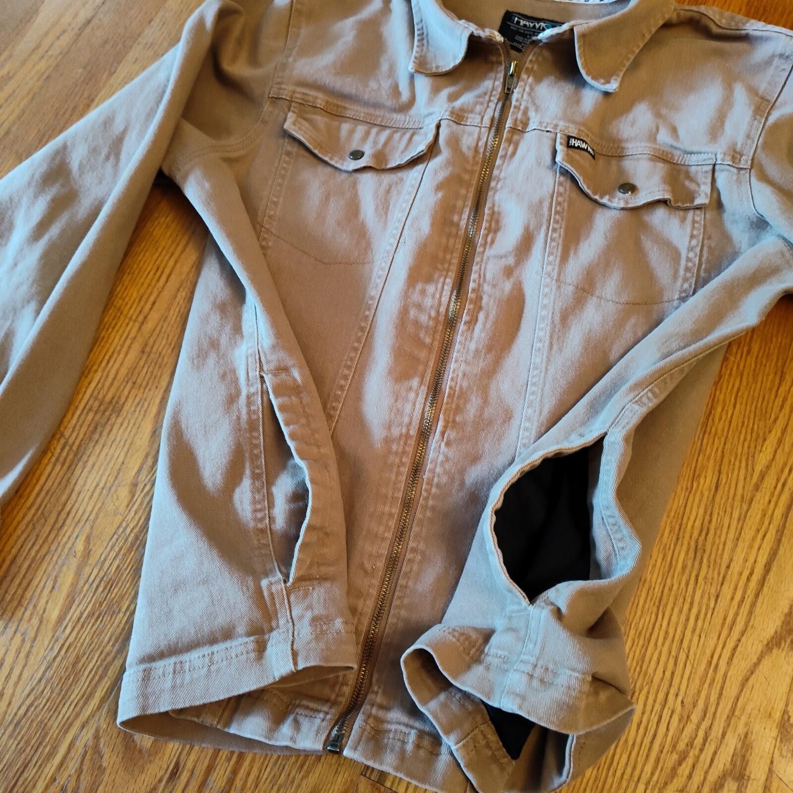 Tony Hawk Tony Hawk Twill Khaki Trucker Jacket Full Zip Men's Size L Size US L / EU 52-54 / 3 - 7 Thumbnail