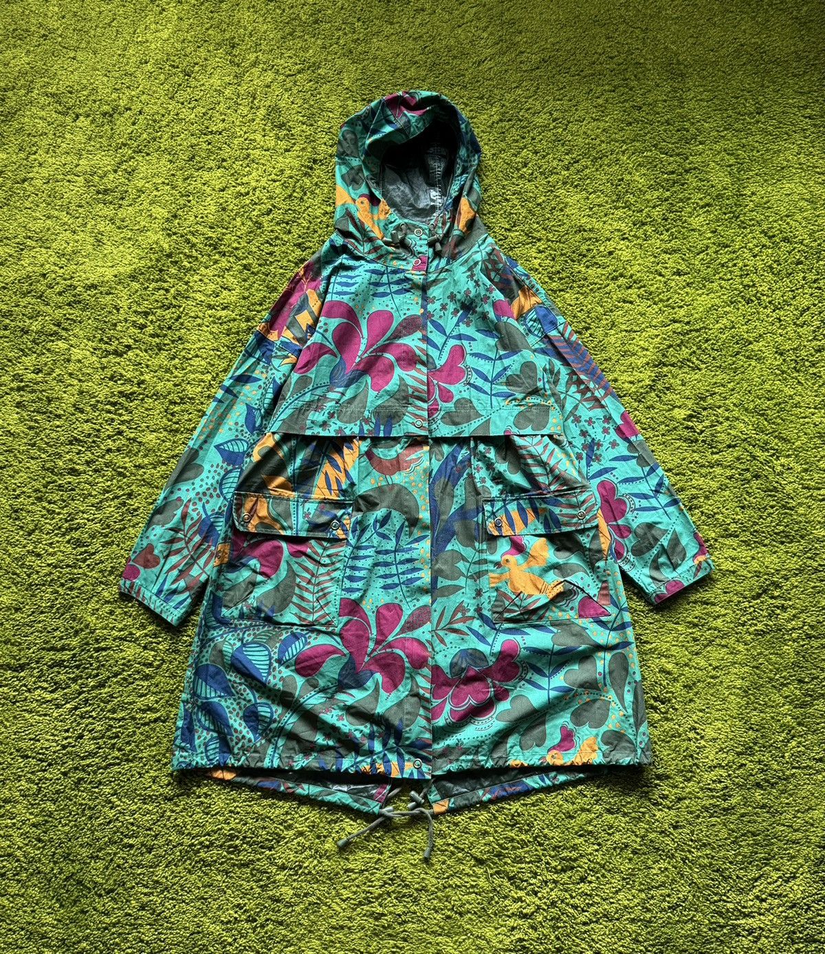 Designer Gudrun Sjoden avant Garde floral parka raincoat jacket Size M / US 6-8 / IT 42-44 - 1 Thumbnail