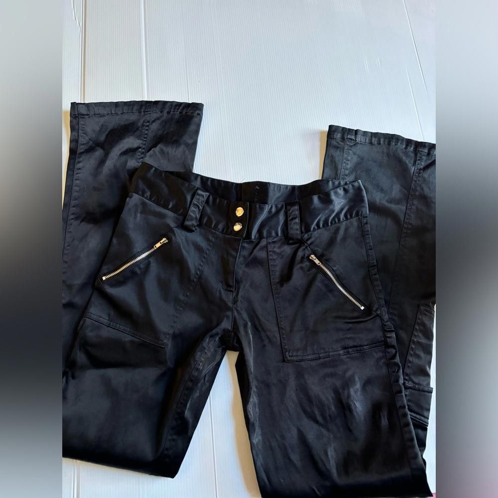Garbage TV Vintage Y2K Garage Cargo Low Rise Silky Pants Size 30" / US 8 / IT 44 - 2 Thumbnail