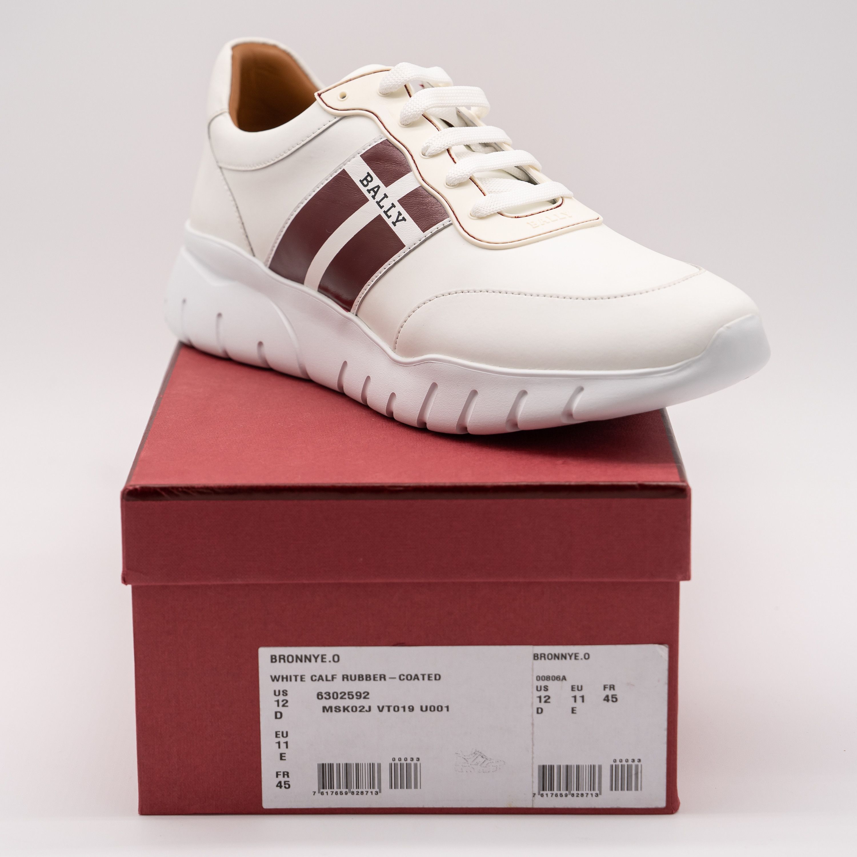 Bally 12 Bally Bronnye White Red Sneakers Leather Size US 12 / EU 45 - 12 Thumbnail