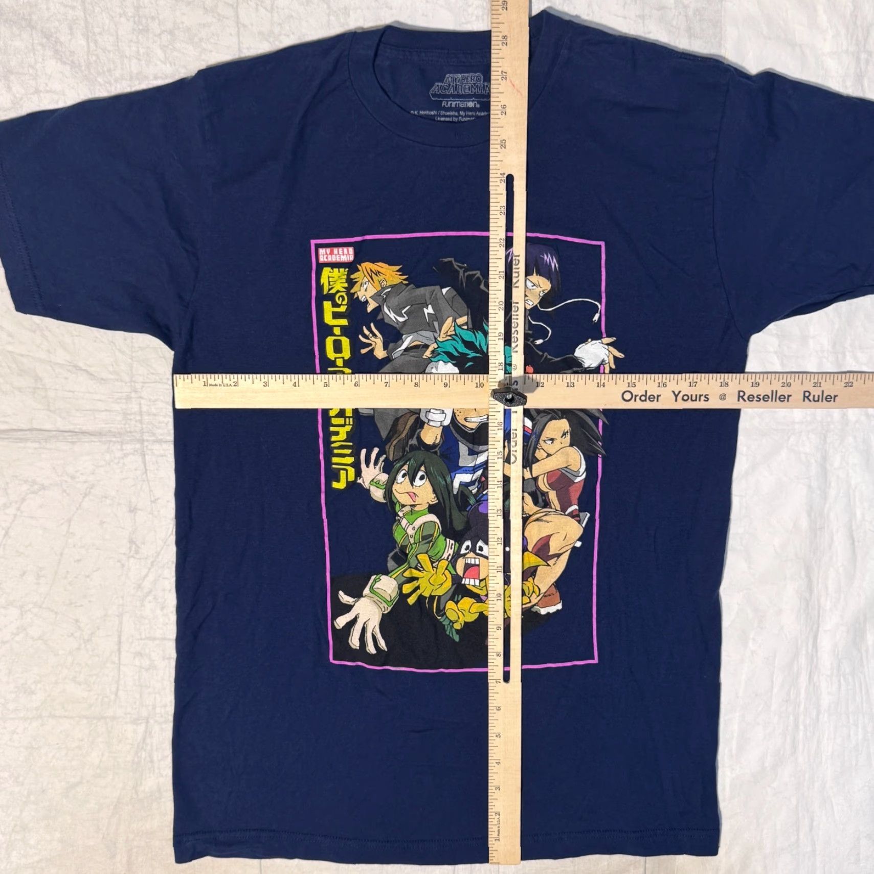 Vintage My Hero Academia Tshirt Blue Anime Class 1A Izuku Midoriya Deku Tsuyu Asui - M Size US M / EU 48-50 / 2 - 4 Thumbnail