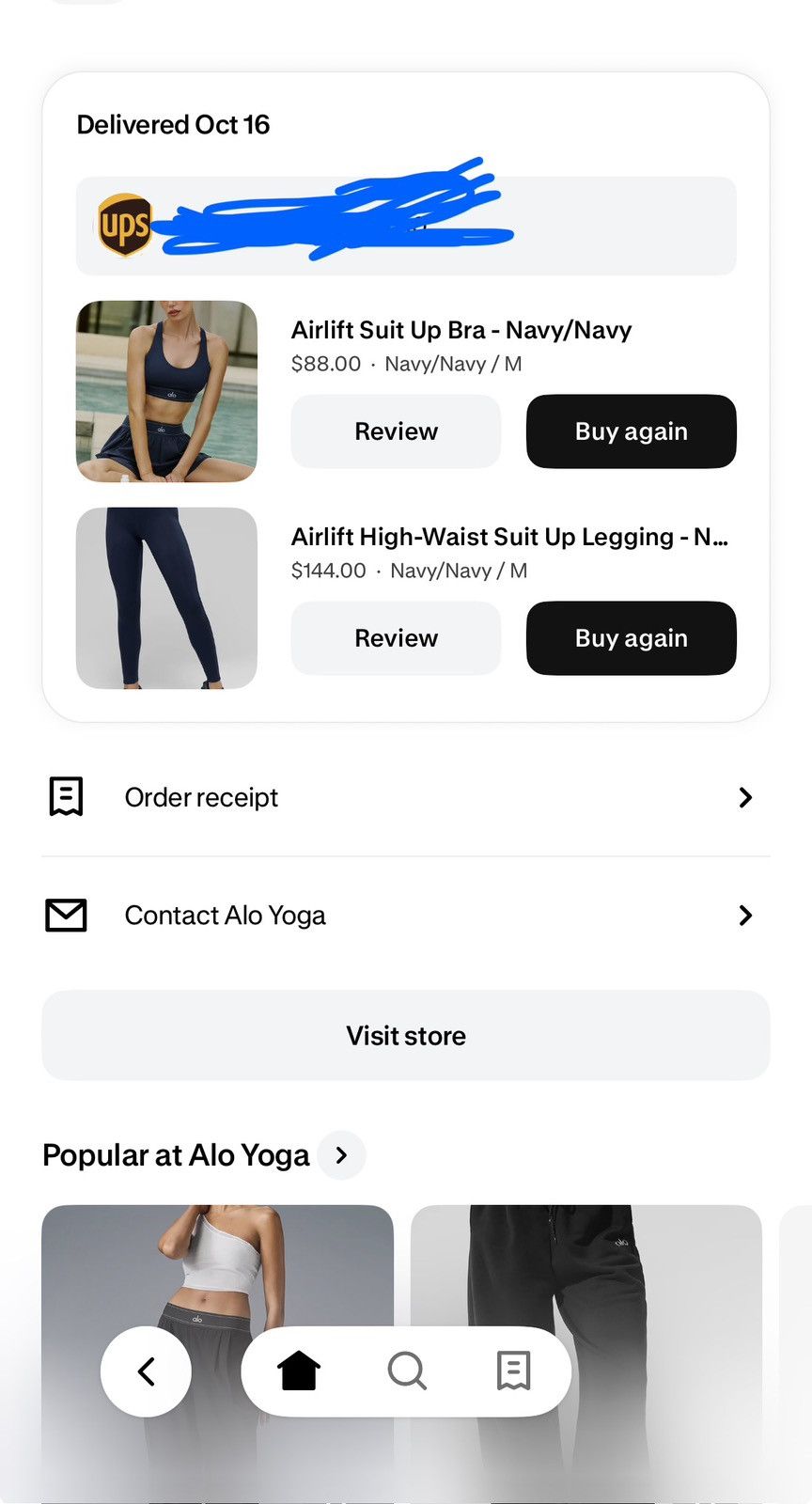 Alo Yoga Airlift High-Waist Suit Up Set Navy Blue Size M / US 6-8 / IT 42-44 - 1 Preview