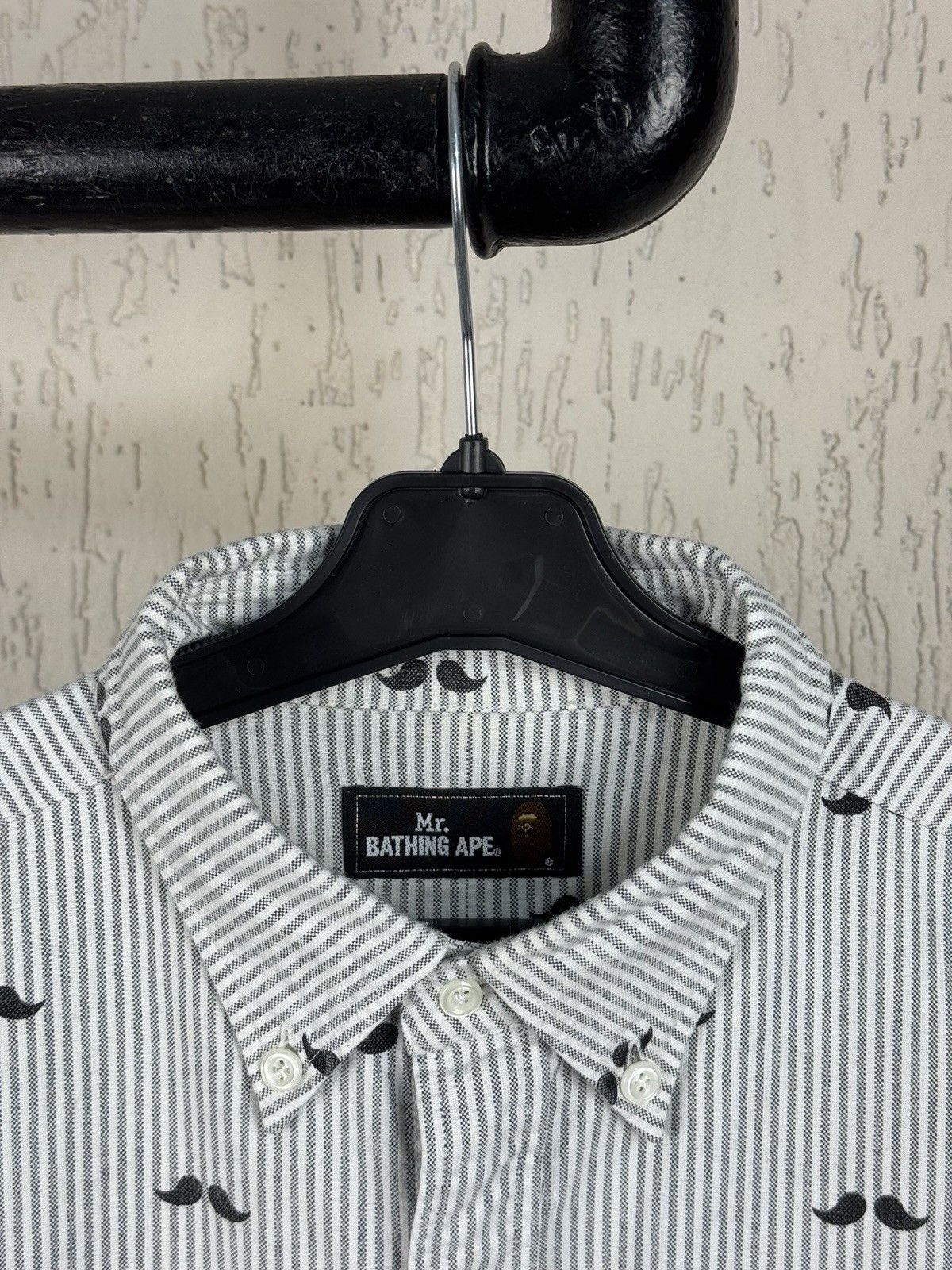 Bape Mr. Bathing Ape Cotton Check Shirt Gray Bape Made in Japan Size US L / EU 52-54 / 3 - 4 Thumbnail