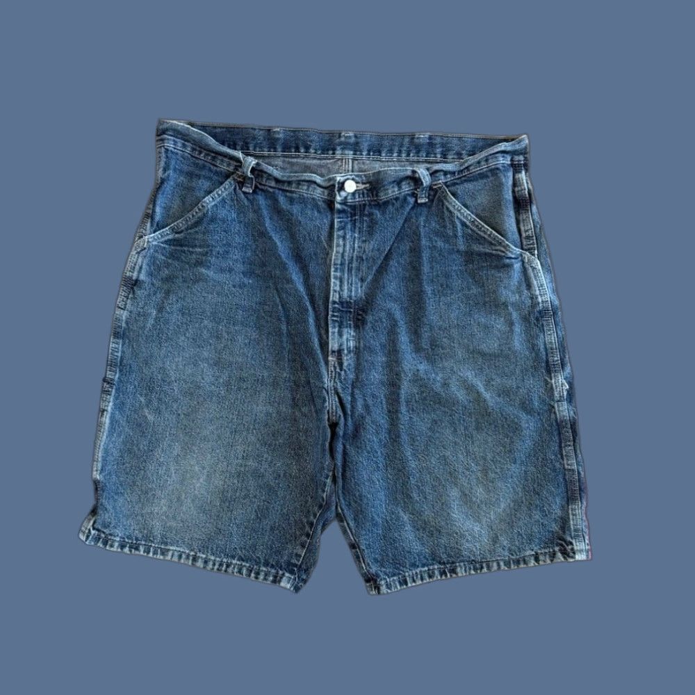 Wrangler VINTAGE Wrangler Carpenter Denim Jean Shorts Jorts 36 Men Blue Regular Waist 36 Work Grunge 90s Y2K Skate Denim Shorts Size US 36 / EU 52 - 1 Thumbnail