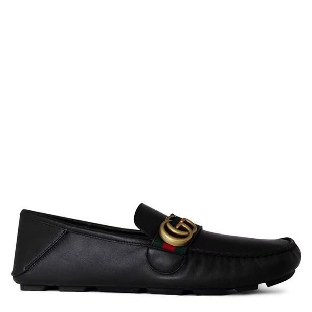 o1g2r1mq0424 Noel GG Driver Loafers in Nero