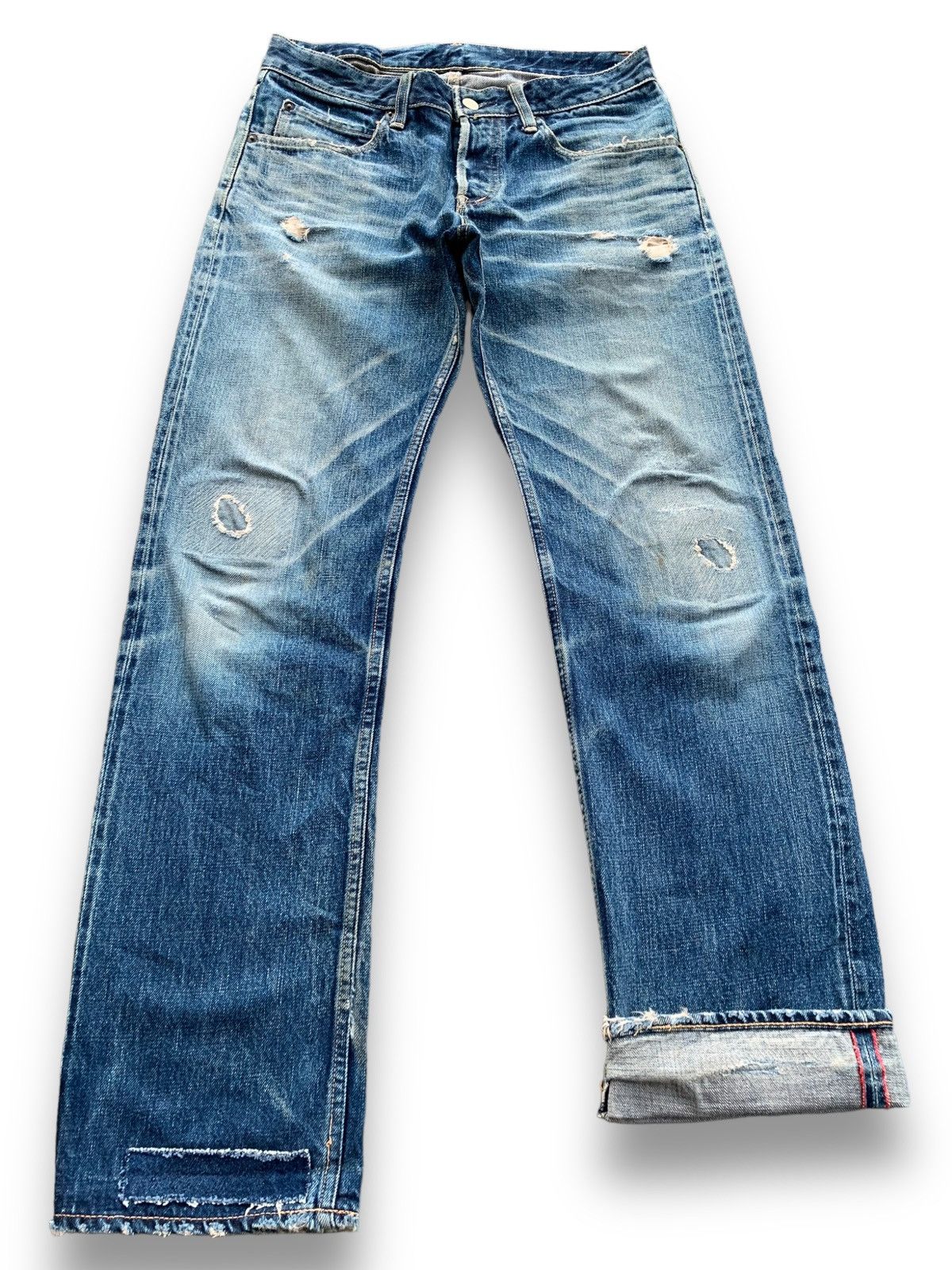 Kapital Kountry Hollywood Ranch Market HR405 Selvedge Patchwork Grunge Jeans Size US 31 - 1 Thumbnail