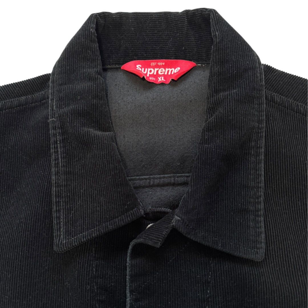 Supreme FW2013 Corduroy Snap Front Denim Jacket Black Size US XL / EU 56 / 4 - 7 Thumbnail