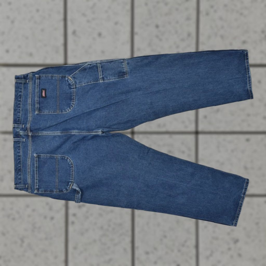 Dickies Dickies Jeans Blue Denim 42x30 Relaxed Fit Carpenter 5-Pocket Workwear Mens Straight Denim Cotton Zip Button Logo Vintage No Size US 42 / EU 58 - 1 Thumbnail