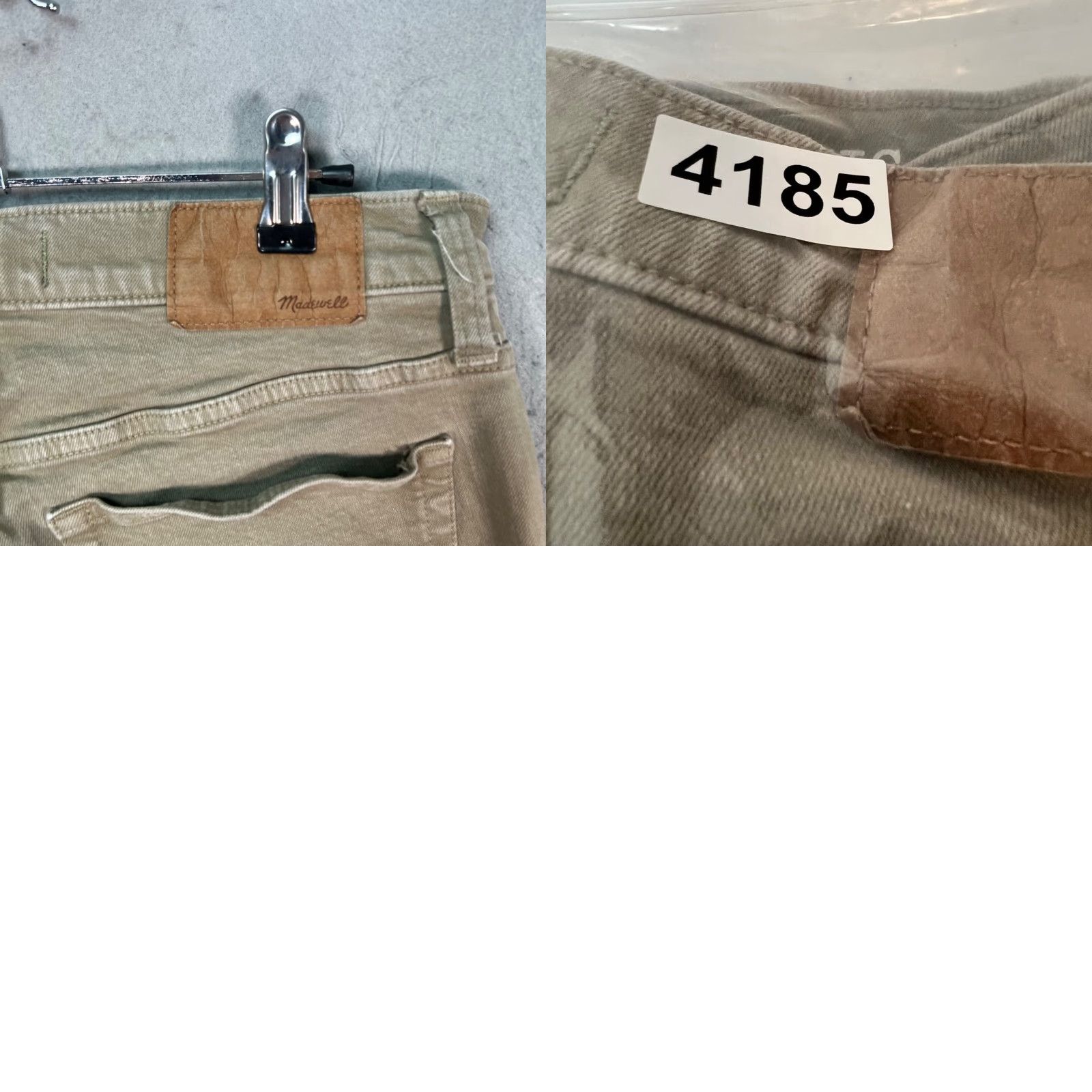 Madewell Madewell Mens Jeans Size 31 x 32 Athletic Slim Fit Beige Khaki Cotton Blend Solid Size US 31 - 9 Thumbnail