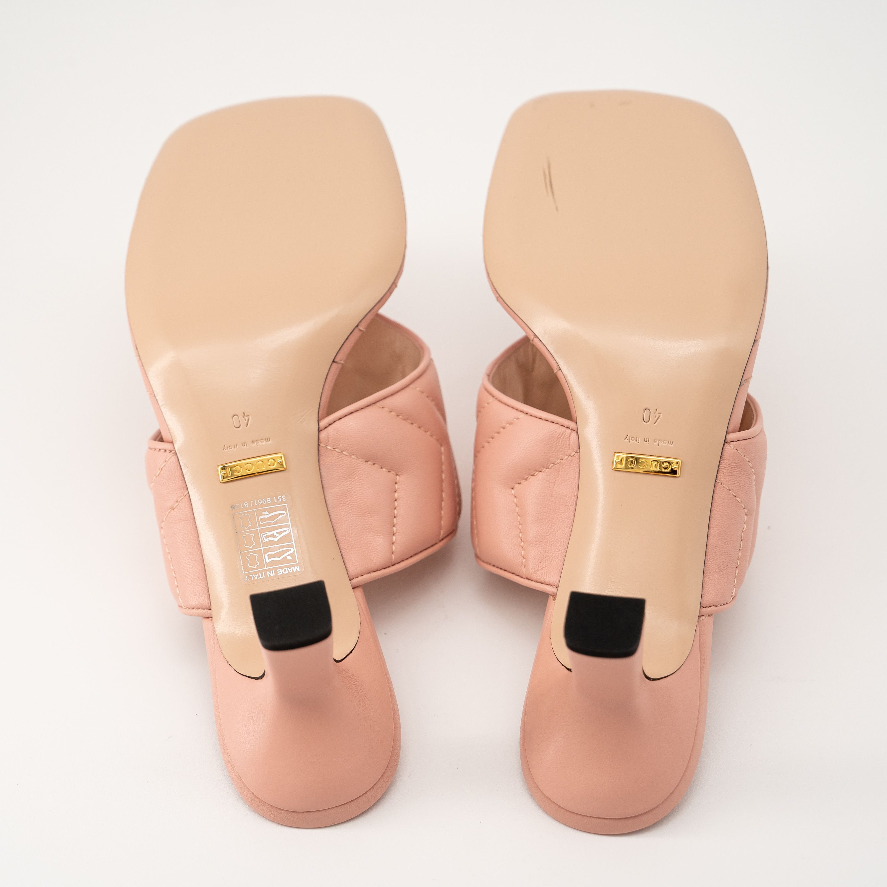 Gucci 40G 10 US Gucci Marmont GG Kitten Heel Sandals Quilted Pink Size US 10 / IT 40 - 6 Thumbnail