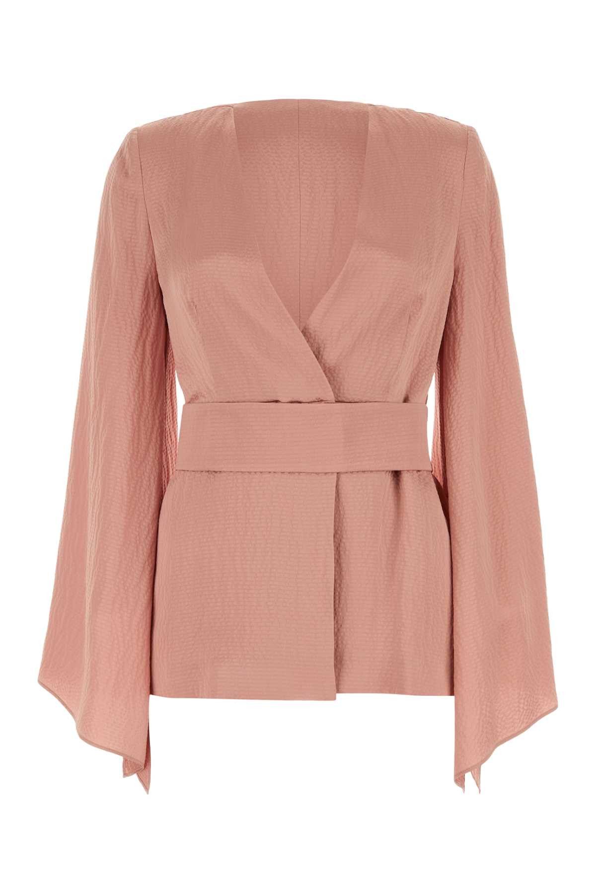 image of Max Mara Powder Pink Satin Occhi Blouse, Women's (Size XS)